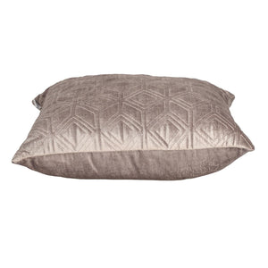 HMS Tufted Diamonds Taupe Velvet Accent Pillow Elegant Living Room Chair Accessory