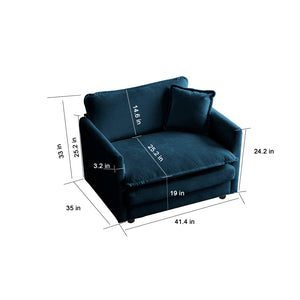 3 Piece Sofa Set with Arm Pillows and Toss Pillows , Sofa Set Include 2- Piece of Arm Chair and One 2-seat Sofa