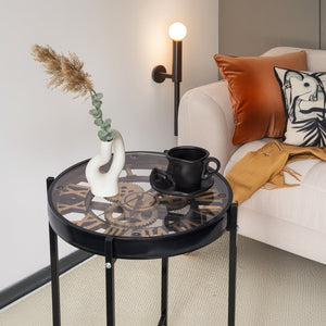 Industrial Style Mechanical Clock Coffee Table