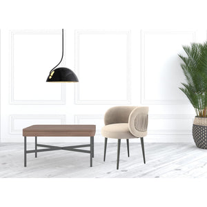 HMS 24\" Tufted Gray and Black Velvet Accent Armchair with Comfortable Reclining Feature Home Office Furniture with Metal Legs