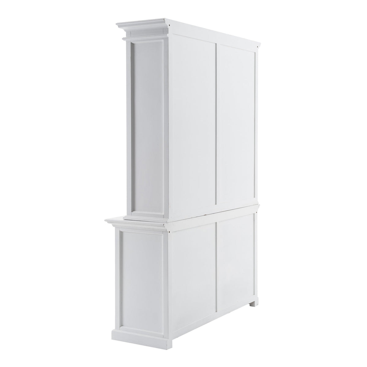 HMS 87 White Solid Wood Adjustable Four Tier Bookcase