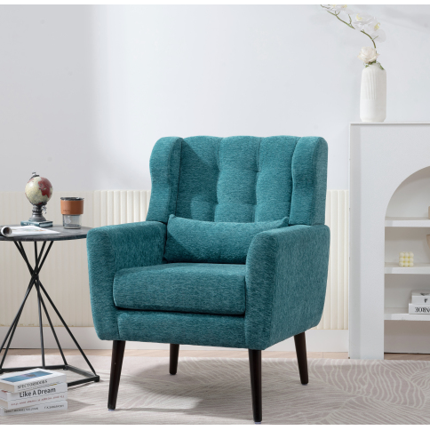 Modern Reclining Leather Armchair for Home Office & Indoor Use FCJ Accent Chair with Upholstery for Living Room & Bedroom