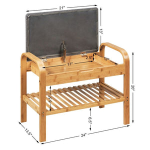 Entryway Hallway Bedroom Shoe Rack Bench with Storage Shelf for Organizing Your Footwear