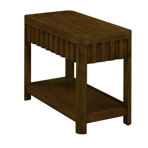 25-Inch Rectangular Farmhouse Console Table with Storage Rack Coffee Table Style FCJ Collection