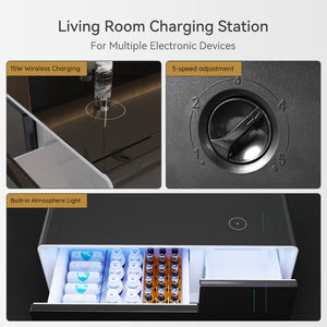 Multifunctional Home Smart Furniture Coffee Table Fridge Mini Refrigerator with Wireless Charging Smart Coffee Table