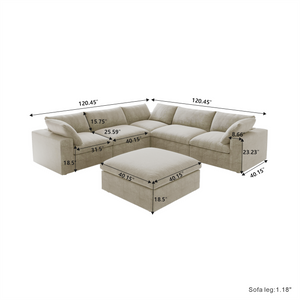 ATUNUS USA in Stock Drop Shipping Modern Sofa Living Room Furniture Nordic Black White Grey Modular Sectional Couch Sofa Sets