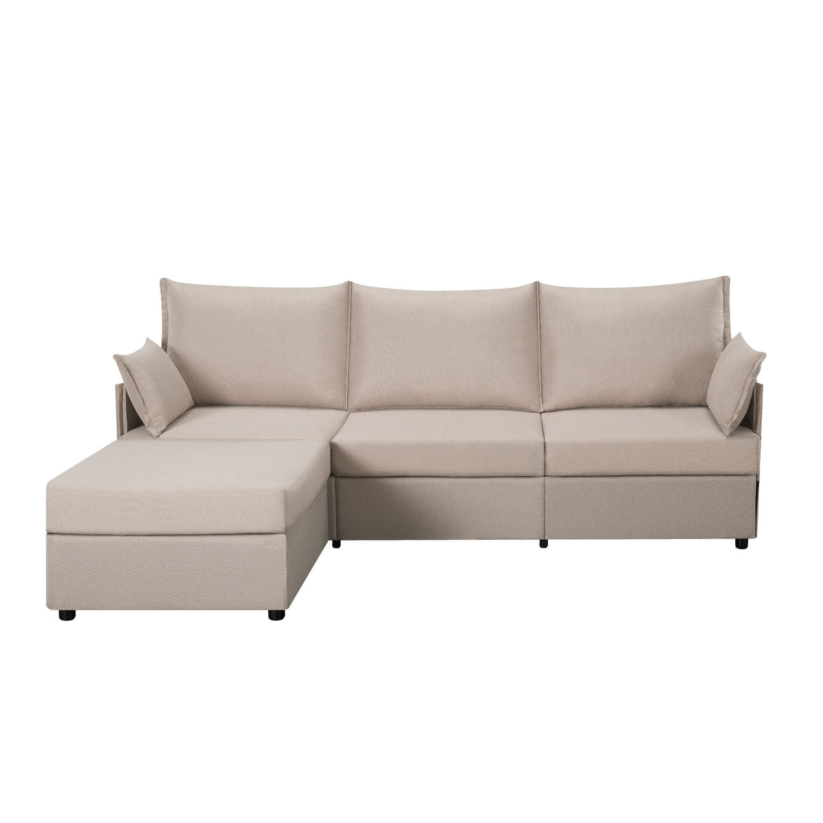 93.7-Inch Sectional Sofa with Ottoman for Living Room