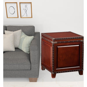 HMS 24\" Rustic Brown End Table Tea Table for Living Room Entry Home Office Dining School Versatile Furniture Set