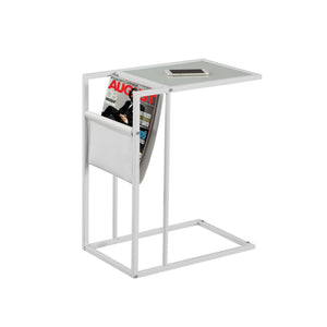 Homeroots White Modern Metal And Glass Tv Table
