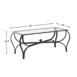 3-Piece Tempered Glass Coffee Table Set White Icon with 1 Coffee Table & 2 End Side Table for Living Room
