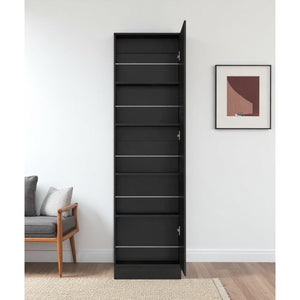 HMS Black Stainless Steel Shoe Rack Convertible Extendable Durability Stylish Antique Modern for Home Furniture Living Room