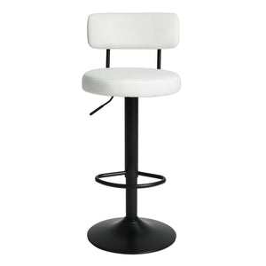 Counter Stools,Set of 2 Bar Stools with Back and Footrest, Modern Metal Counter Height Barstools for Kitchen Home Bar