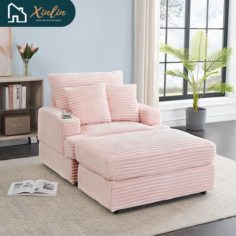 Free Shipping US Warehouse Comfortable Multi-Functional Velvet Sofa Modern Leisure Design American Style Living Room Storage