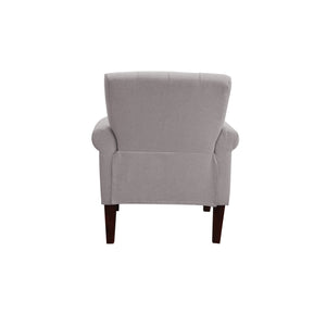 HMS 30\" Light Gray and Brown Upholstered Arm Chair for Living Room