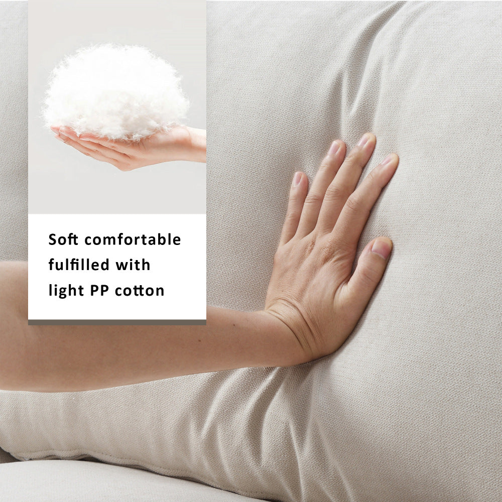 100.4*64.6" Modern Sectional Sofa,L-shaped Couch Set with 2 Free Pillows,4-seat Polyester Fabric Couch Set with Ottoman
