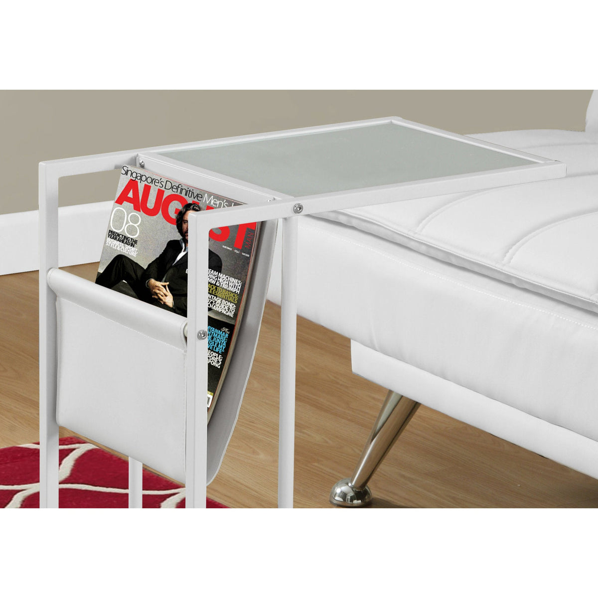 Homeroots White Modern Metal And Glass Tv Table