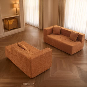 105.5\" Modular L-Shaped Sectional Tufted Sofa Set Deep Seat Comfy Couch with Chaise for Living Room