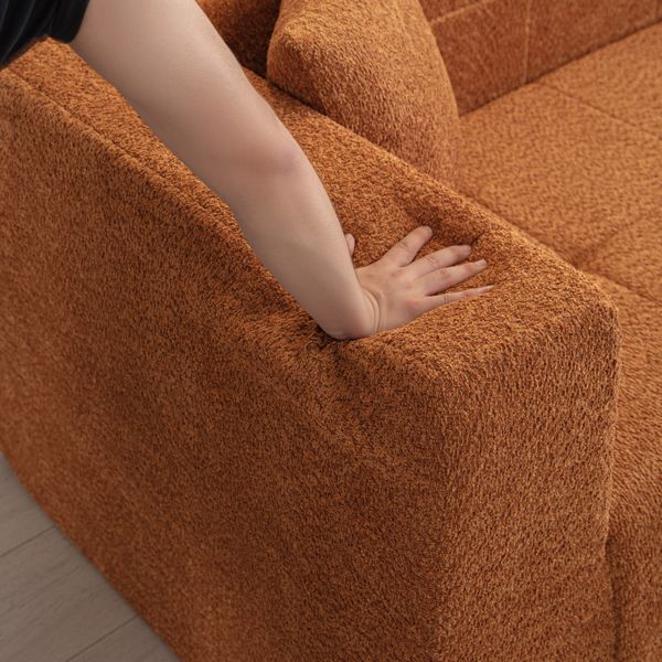 105.5\" Modular L-Shaped Sectional Tufted Sofa Set Deep Seat Comfy Couch with Chaise for Living Room