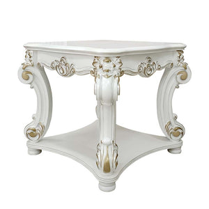 26\" Antique Pearl HMS Manufactured Wood Square End Table Console Tables Product