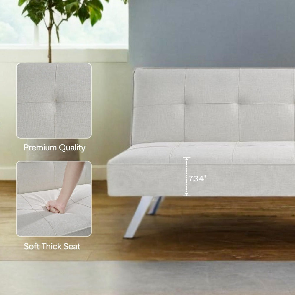 Fabric Convertible Sofa Bed, Folding Sleeper for Living Room for Living Room