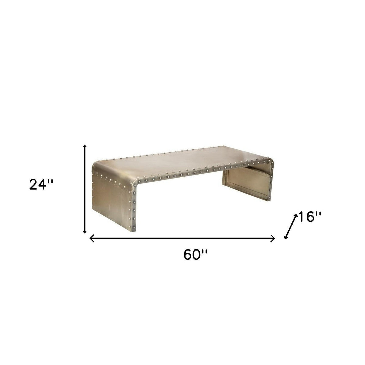 HMS 60 Convertible Coffee and Tea Table Gray Aluminum and Metal Frame Farmhouse Style Made of Concrete for Living Room Use