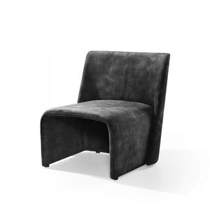 28\" Dark Slate Gray Velvet Side Chair HMS Living Room Collection