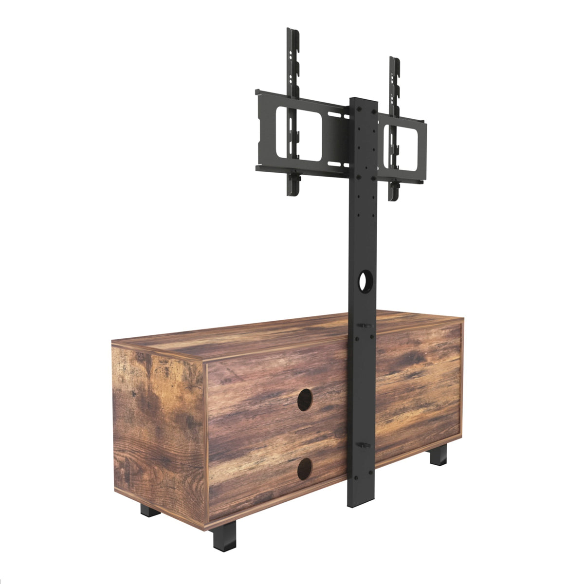 Modern MDF Brown TV Unit with Wall Mount , Space Saving with Storage TV Stands for Living Room