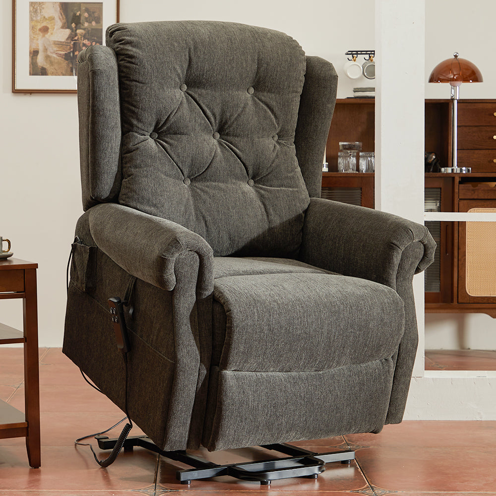 Hot Sales Flat Lifting Chair Recliners Dual Motor Modern Fabric Single Sofa Chair