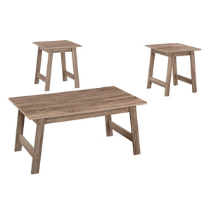 HMS Set Three 36\" Taupe Coffee Table Farmhouse Design Living Room Furniture Storage Metal Sintered Stone for Home Entry Use