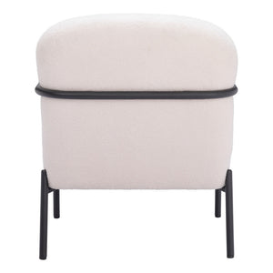 HMS 26\" Ivory Black Sherpa Faux Shearling Arm Chair Reclining Feature for Home Office Living Room Modern Design Home Furniture