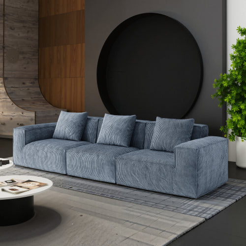 Modern Vacuum Compressed Sofa Tofu Height Density Sponge Modular Sofa for Living Room Cord Sofa