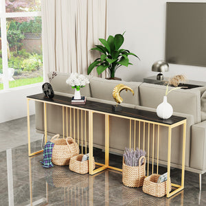 USA FREE SHIPPING Wholesale High Class Marble Console Table Coffee Table Behind Couch for Corridor Entrance