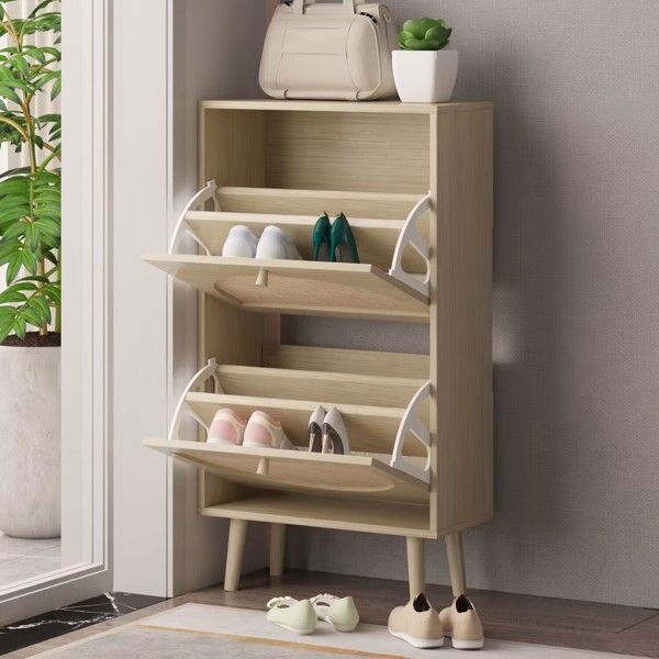 2 Drawers Rattan Shoe Cabinet Organize Your Shoes with an Elegant Storage Cupboard Unit