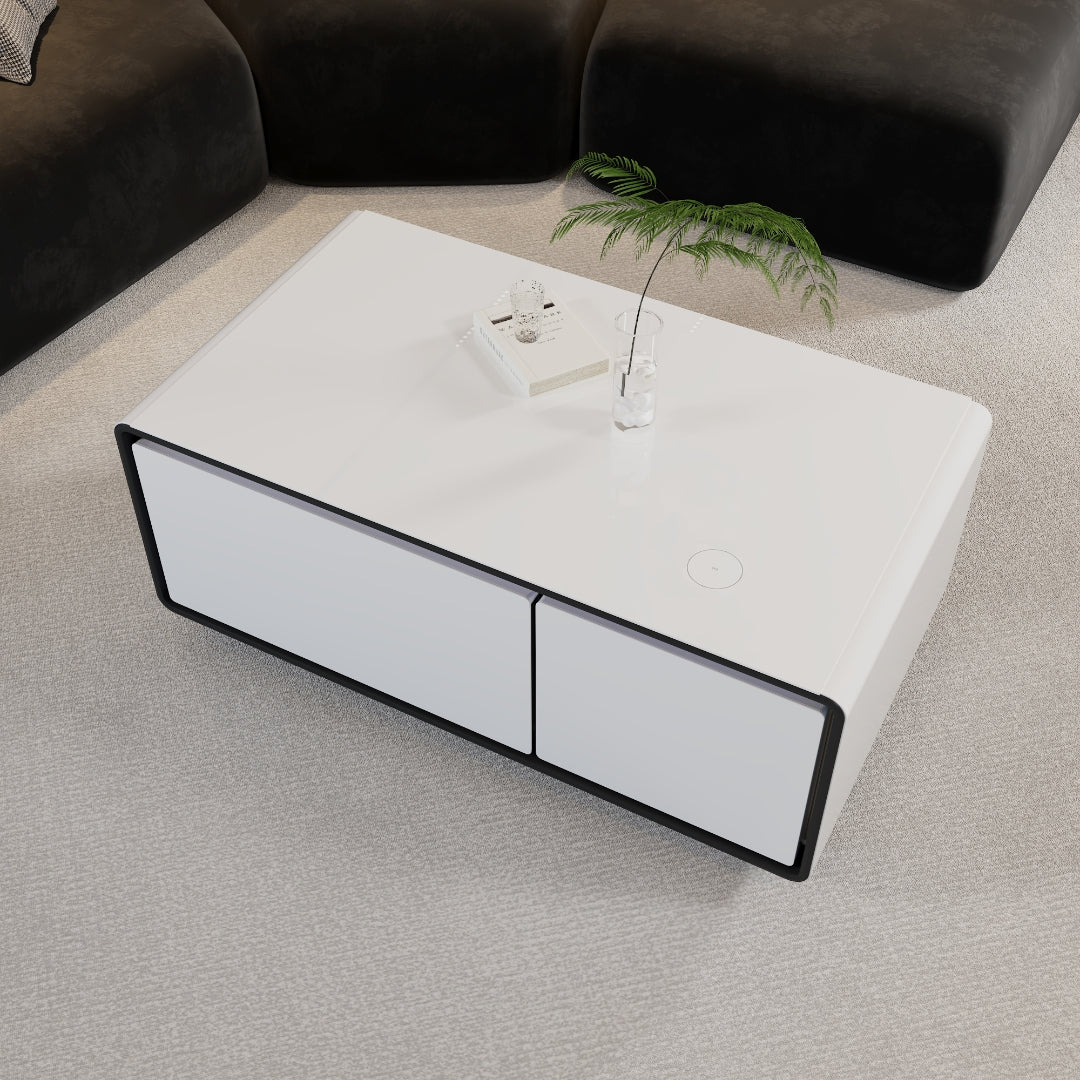 Luxury Living Room Furniture Smart Bedside Coffee Table Modern Fridge Tables with USB Wireless Charging
