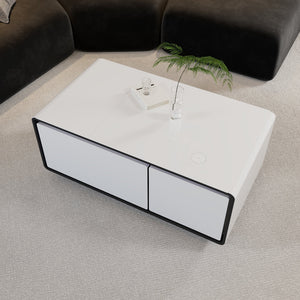 Luxury Living Room Furniture Smart Bedside Coffee Table Modern Fridge Tables with USB Wireless Charging