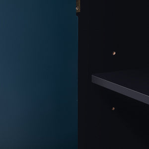 Curved Design Storage Cabinet Featuring Four Doors and Adjustable Shelves Suitable for Corridors Entrances and Study