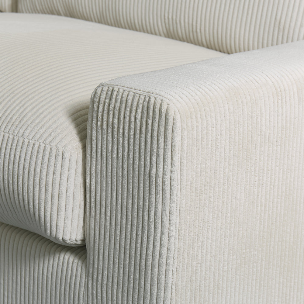 Modular Sectional Sofa,4 Seater Oversized Sectional Sofa, Corduroy Fabric with 2 Ottoman Bench and 2 Pillows