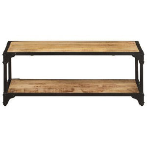 Solid Rough Mango Wood Coffee Table 35.4\"x17.7\"x13.8\"-Durable and Stylish