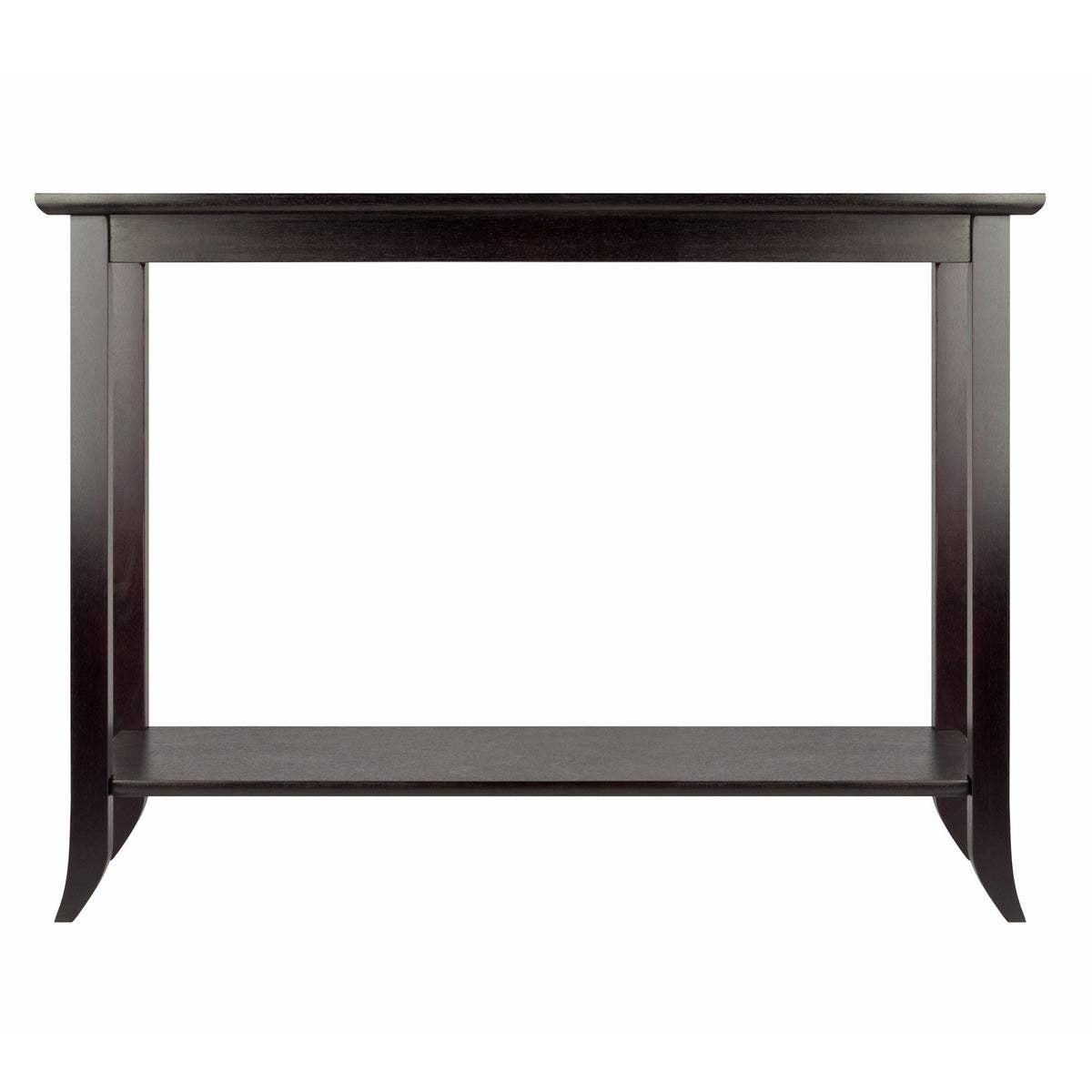 Genoa Rectangular Console Table with Glass Top and Shelf Elegant Home Furniture