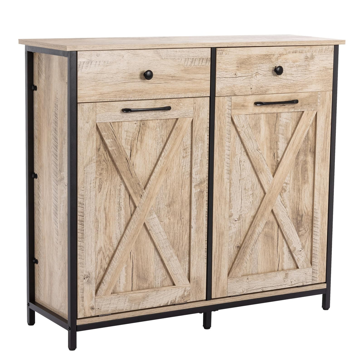 Double Kitchen Trash Cabinets Free Standing Recycling Trash Can Holder Dual Tilt Out Trash Cabinet