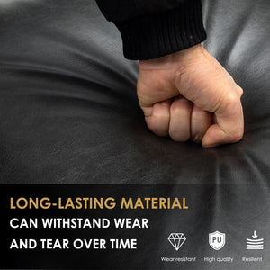FCJ Reclining Leather Accent Chair with Metal Legs Comfortable Rotating Decorative Chair for Home Office Living Room