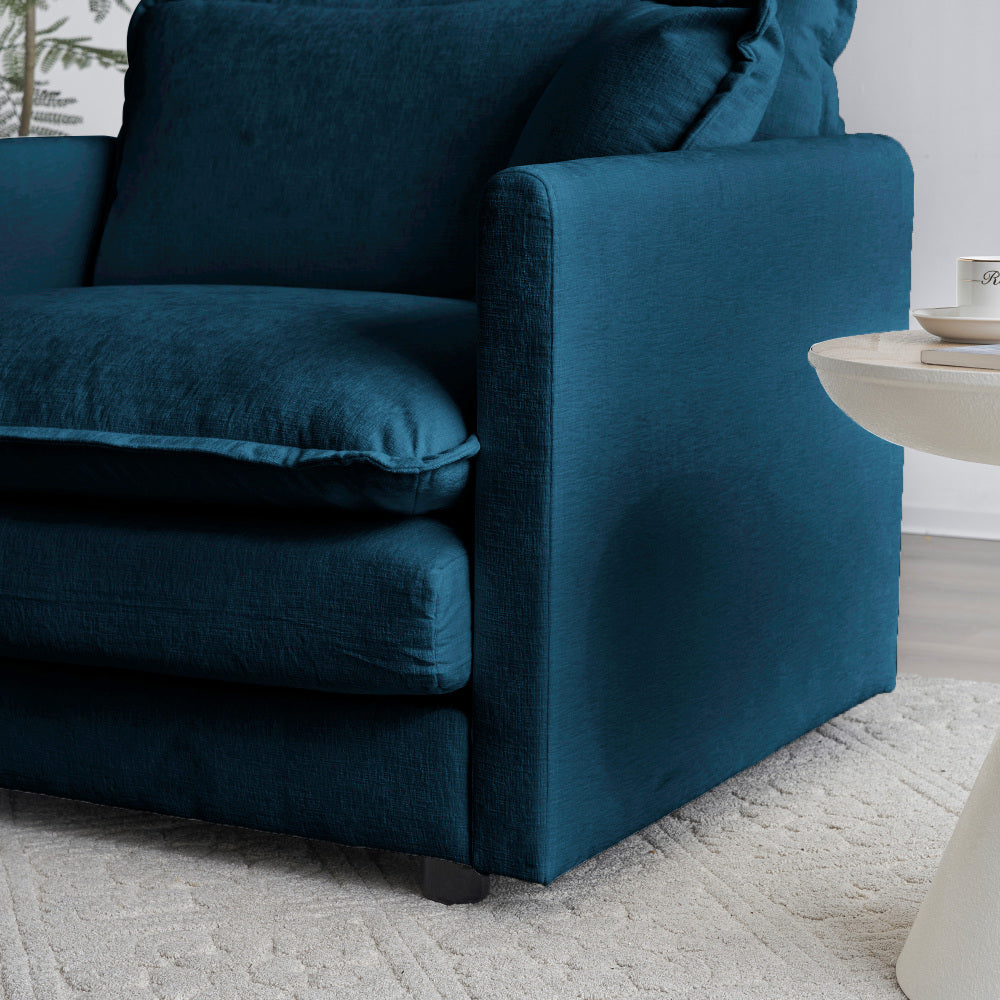 3 Piece Sofa Set with Arm Pillows and Toss Pillows , Sofa Set Include 2- Piece of Arm Chair and One 2-seat Sofa