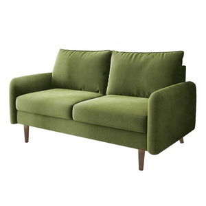 56.3" Round Arm Velvet Apartment Loveseat for Living Room Sofas