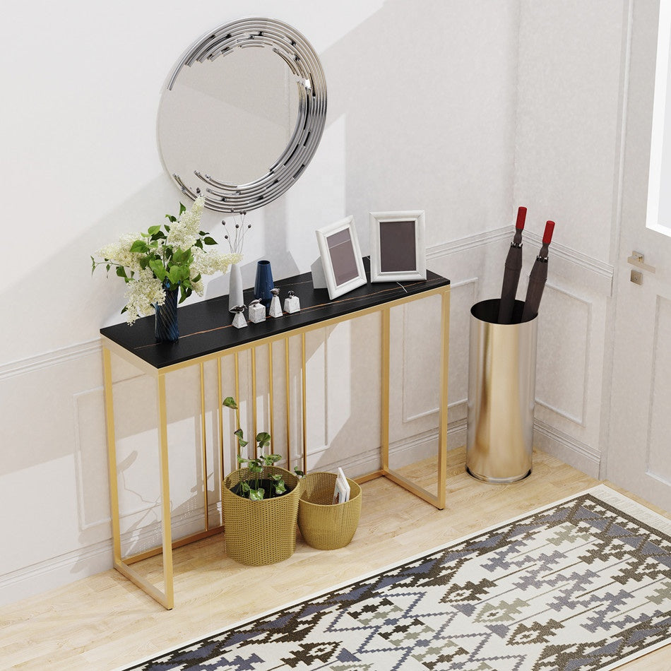 USA FREE SHIPPING Wholesale High Class Marble Console Table Coffee Table Behind Couch for Corridor Entrance