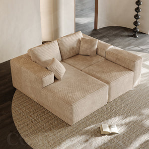 TikTok Popular 107 Inch Fluffy Cloud Sofa Sectional L Shape with Chaise Oversized Modular Corner Couch