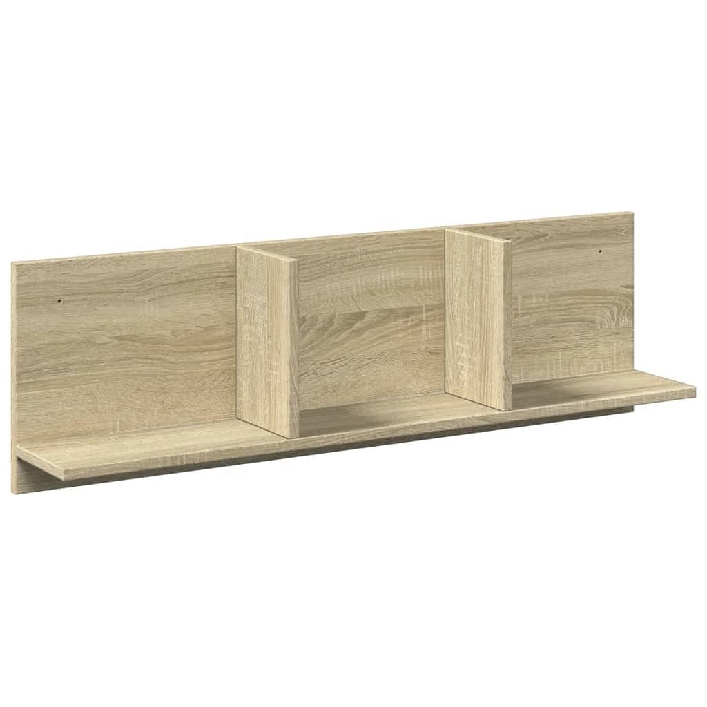 W2B VidaXL Sonoma Oak Engineered Wood Wall Cabinet Living Room Cabinets with Wall Mounting