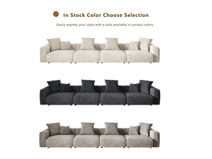 American Vacuum Compressed Black Modular Sectional Sofa Couch Large Corduroy Fabric Sofa Set
