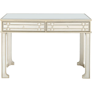 HMS Regal Feel Wood Metal Console Table with Mirrored Surface Antique Design for Living Room Bedroom or Hotel Home Furniture