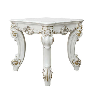 26\" Antique Pearl HMS Manufactured Wood Square End Table Console Tables Product